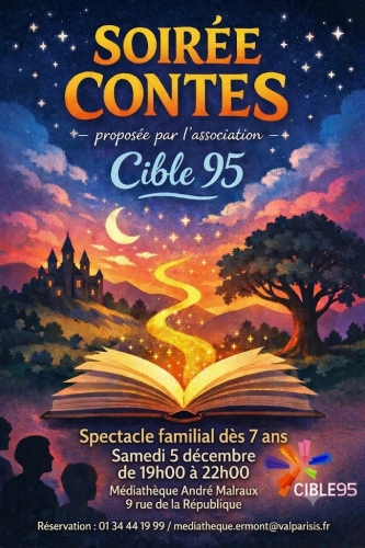 Affiche Soirée des bibliothécaires conteurs